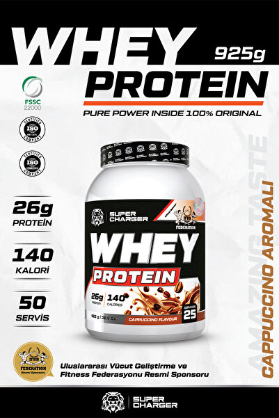 supercharger Whey Protein Tozu 925g Kapuçino Aromalı, Kas Gelişimi Ve Onarım,...