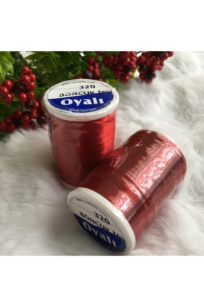 OYALI Oyalı Boncuk Sarma İpi kırmızı parlak 50gr