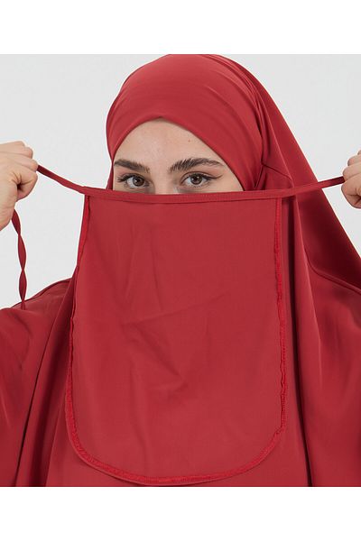Mihrisina collection Single Tier Cream Color Souffle Khimar Hijab Hijab
