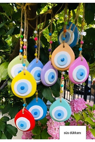 Süs Dükkanı Nazar Boncuğu 10'lu Set (Stoktaki renklerden gönderiyoruz)