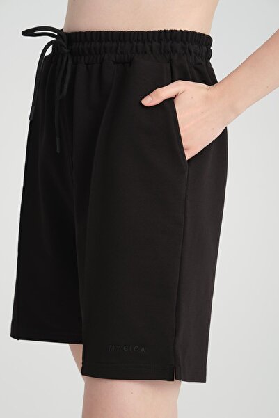 MYSPORT 5001 Kadın Esnek Kumaşlı Kordonlu Nakışlı Cepli 2 Iplik Penye Kumaşşort