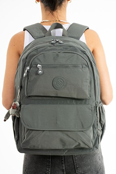 Sanmorris Unisex Dark Gray Color - Water Resistant School and Travel Backpack, with Laptop Compartment