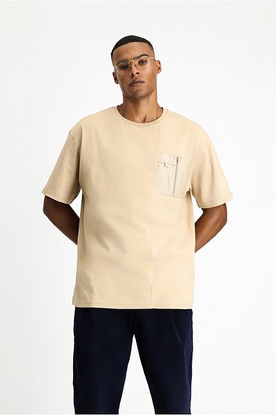Kiğılı Crew Neck Oversize Cotton T-Shirt