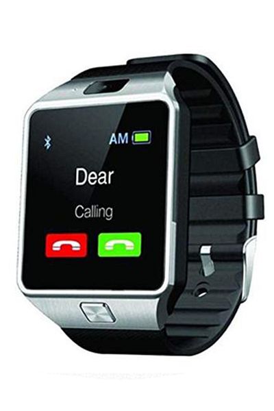 MACON Smart Watch Rubber Strap with Sim slot DZ-09 - Black