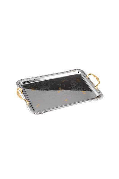 Dania Al-saif Metal Serving Trays Set With Three Different Sizes