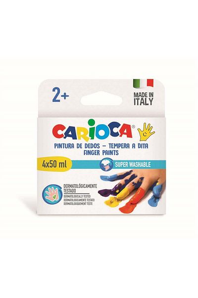 CARIOCA Baby Finger Paint 4 Colors 4X50 ml Super Y