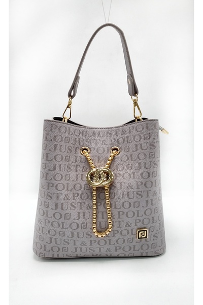 Just Polo JP Original Women's Gray 4 Compartment Hand and Shoulder Bag