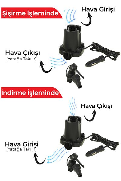 hak-iş oyuncak Pool inflatable mattress pump with lighter holder accessory