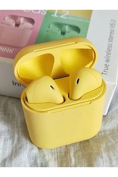 MACON inPods 12 Twin Bluetooth Headset - Yellow