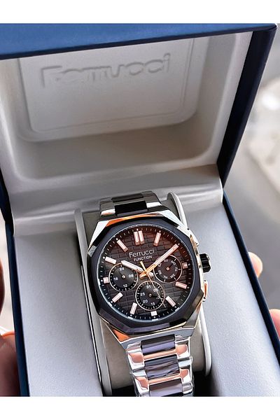 Ferrucci Inner Functions Active 30 Mt Water Resistant Steel Cord Men's Wrist Watch EFR.13299.02
