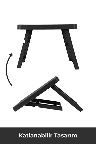 Pikas Katlanabilir Masa, Kamp Masası, Plastik Sehpa, Kamp Sehpası, Balkon Sehpası Siyah