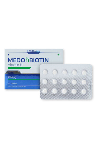 Nutrafarm Medohbiotin 2,5 Mg 120 Tablet (saç, Cilt Ve Tırnak Güçlendirici Vit...