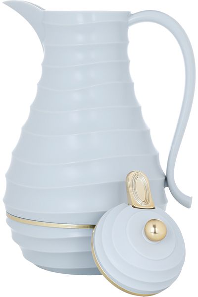 Alsaif Gallery Blanca light gray and gold thermos set of 2 pieces
