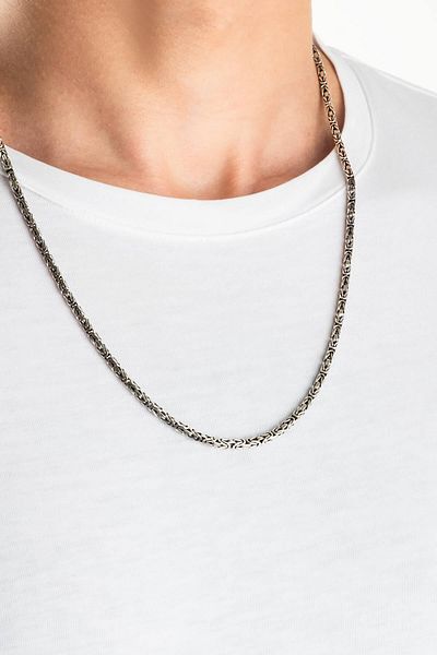 So CHIC... Ethnic Style Silver Men's King Chain Necklace