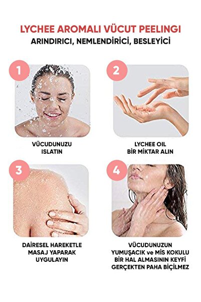 NEDOX Liçi (LYCHEE OİL) Besleyici, Arındırıcı Ve Nemlendirici El & Vücut Peelingi 250 ml