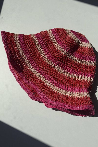 keisy Hand Knitted Straw Premium Bucket Hat