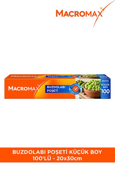 MACROMAX Refrigerator Bag Small Size 100 Pieces (20X30 cm), Practical Storage and Freezer Bag
