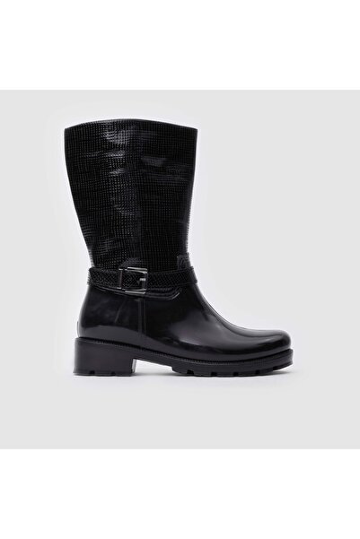 TOGO Siyah Rugan Kadın Yağmur Botu [051571] – Suya Dayanıklı, Kolay Giyimli Kaymaz Taban