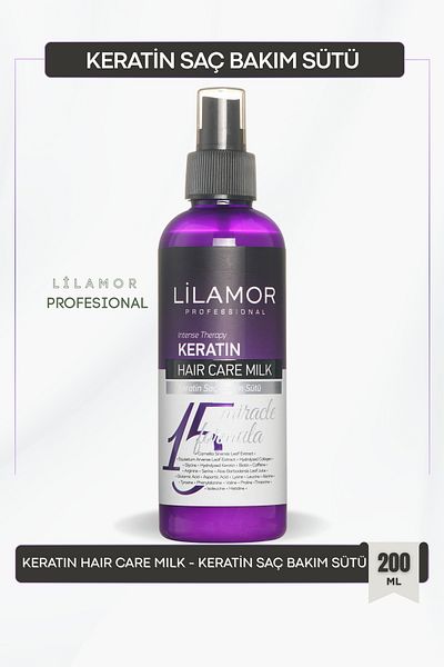 Lilamor Intense Therapy Keratin Hair Care 200ml X 2Pcs - Nourishing, Protective Effect, Heat