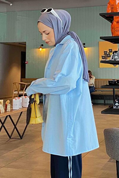 lamelif Baby Blue Oversize Shirt