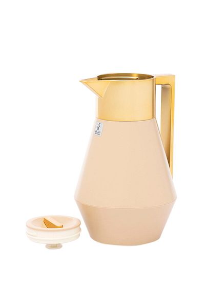 Everest Lydia Thermos 1 Liter Beige Gold Handle