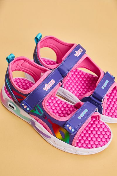 Vicco But Lighted Girl's Purple Sandals