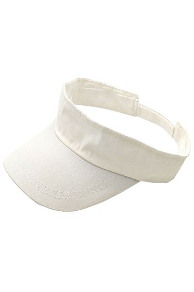 AXE SPORTSWEAR Off White Adjustable Arc Visor Hat - Velcro andUvSunscreen, Casual Beach and Tennis Hat