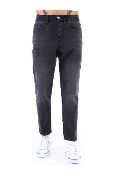 CEDY DENIM Ανδρικό τζιν παντελόνι με ψηλόμεσο στενό πόδι - Anthracite Casual Mom Jean C333