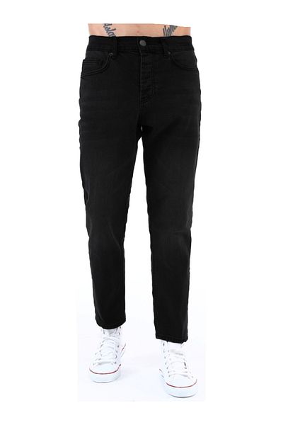 CEDY DENIM Ανδρικό ψηλόμεσο τζιν παντελόνι Skinny Leg - Loose Mom Jean C333-μαύρο