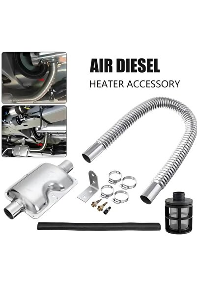 Generic Stainless Steel Parking Heater Intake And Exhaust Kit Diesel Heater Exhaust Pipe Muffler With Clamp