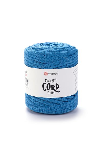 Yarnart Κορδόνι Macrame 5 mm - Μακραμέ Χειροποίητο Νήμα Πλεκτομηχανής Σκούρο Μπλε-786