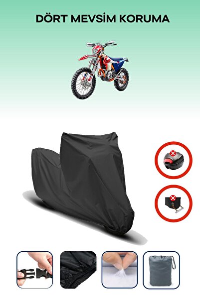 Breen حقيبة خلفية من القماش المشمع للدراجات النارية باللون الأسود KTM 250 Exc...