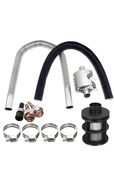 Generic Stainless Steel Parking Heater Intake And Exhaust Kit Diesel Heater Exhaust Pipe Muffler With Clamp