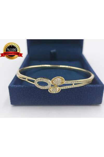 XUPING JEWELRY Xupıng Altın Renk Çelik Kelepçe Bilezik 60 Mm