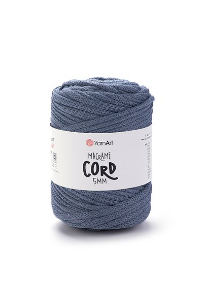 Yarnart Κορδόνι Macrame 5 mm - Μακραμέ Χειροποίητο Πλεκτό Σχοινί Τζιν Μπλε-761