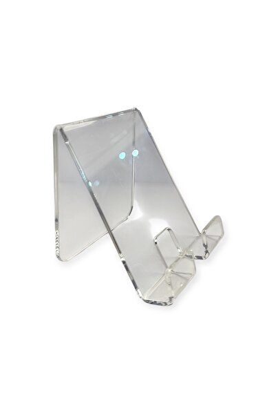 Genel Markalar Şeffaf Pleksi Telefon Standı – 8x10 cm | Masaüstü Dikey Destek...