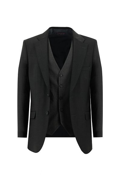 Abdullah Kiğılı Comfortable Cut Woolen Combination Dress - Vest Set