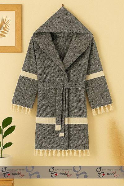 Fabric Box Μπουρνούζι Peshtemal από 100% φυσικό βαμβάκι / Ρόμπα / Πετσέτα παραλίας