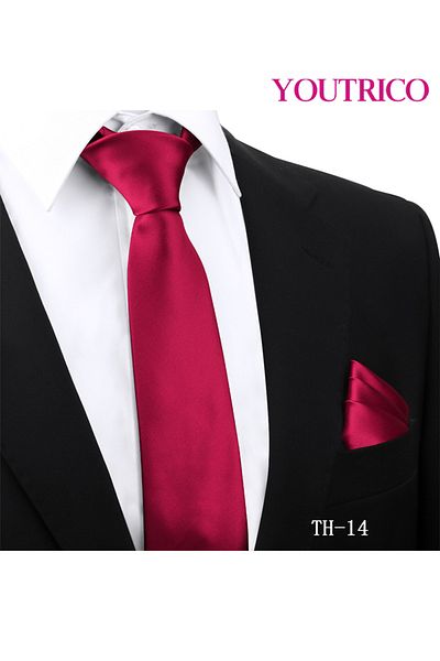 Youtrico Tie and Handkerchief Set-Artisanal Business 2PCS Handmade Formal Hanky Suit