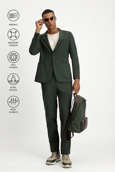 Kiğılı Techno-Line Super Slim Fit Extra Slim Fit Classic Suit