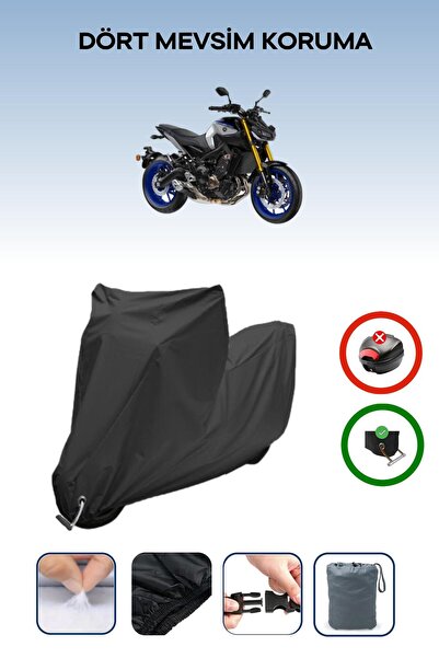 Breen قماش دراجة نارية متوافق مع القفل باللون الأسود لـ Yamaha Mt-09 Sp، آمن،...