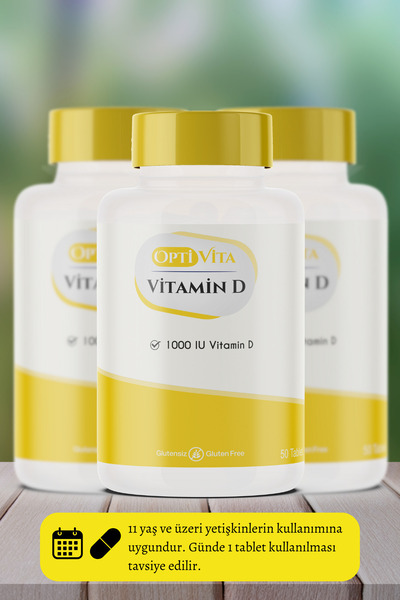 Optivita Vitamin D3 1000 Iu – Bağışıklık Ve Kemik Desteği 50 Çiğneme Tableti