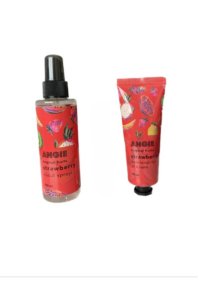 Angie Strawberry 2'li Set (VÜCUT SPREYİ-EL KREMİ-)