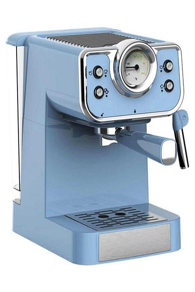 Generic Espresso Coffee Machine 20 Bar – 1.5L Blue Barista Maker with Thermometer, Dual Stainless Steel Fi