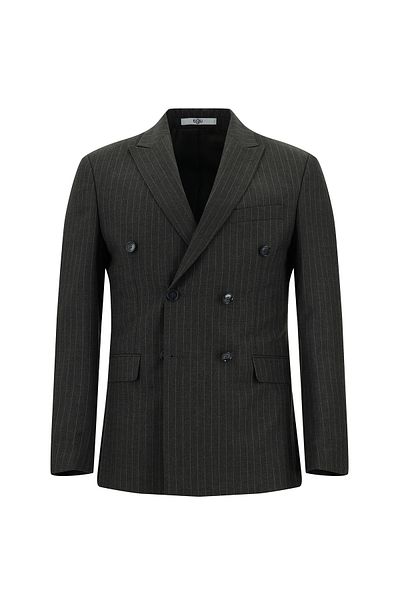 Kiğılı Super Slim Fit Extra Slim Fit Striped Double Breasted Suit
