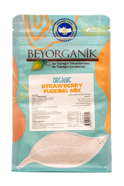 BEYORGANİK Organic Strawberry Baby Pudding 200Gr (No Sugar Added) (Pesticide and Aflatoxin Analyzed)