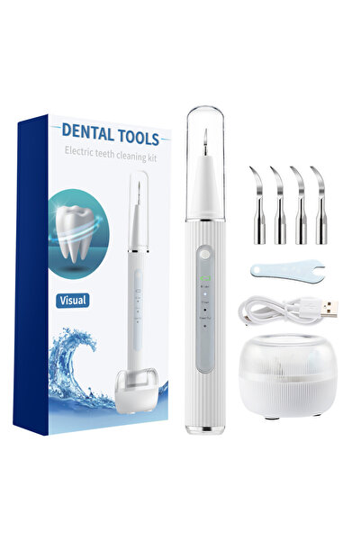 BIRAI Curățător vizual de dinți, dispozitiv profesional cu ultrasunete pentru...