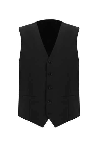 Abdullah Kiğılı Slim Fit Dar Kesim Yünlü Yelekli Takım Elbise