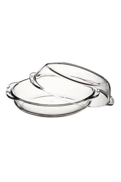 Paşabahçe 59022 Oval Pyrex Oven Dish with Lid 2250 Cc 35X19,5 cm