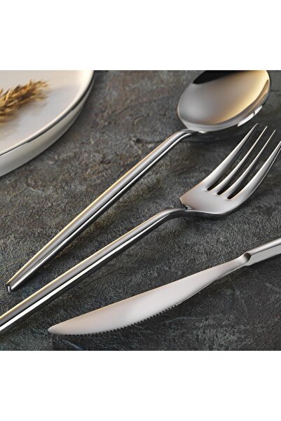 OLİKA Sigma Parlak Mırror 42 Parça Çatal Kaşık Bıçak Seti